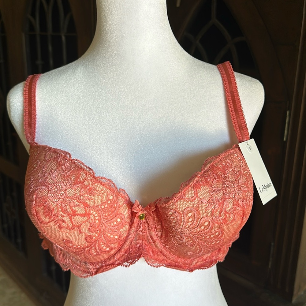 Le Mystere Sophia Lace Bra Heirloom Pink Size 32G